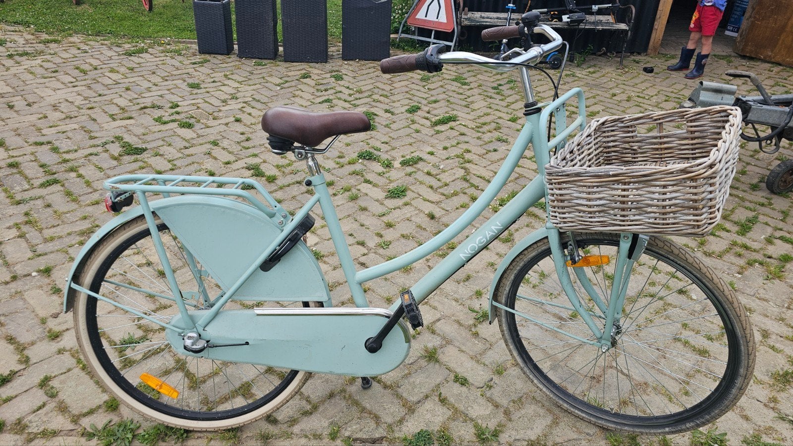 Nogan transportfiets 26 inch mint groen, Fietsen en Brommers, Terugtraprem, Gebruikt, Versnellingen, Minder dan 47 cm