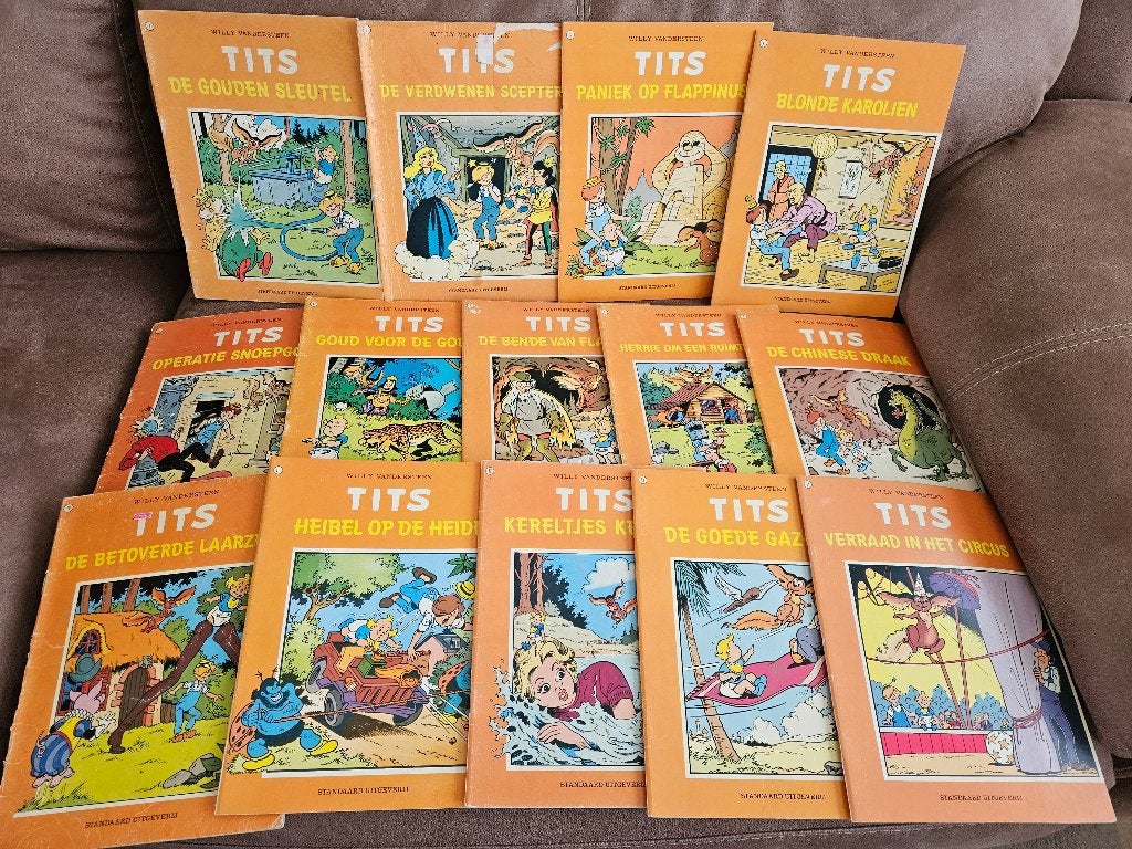 Tits deel 1 – 28, Pats deel 1 - 8 (complete series), Complete serie of reeks, Ophalen of Verzenden, Gelezen, Willy Vandersteen