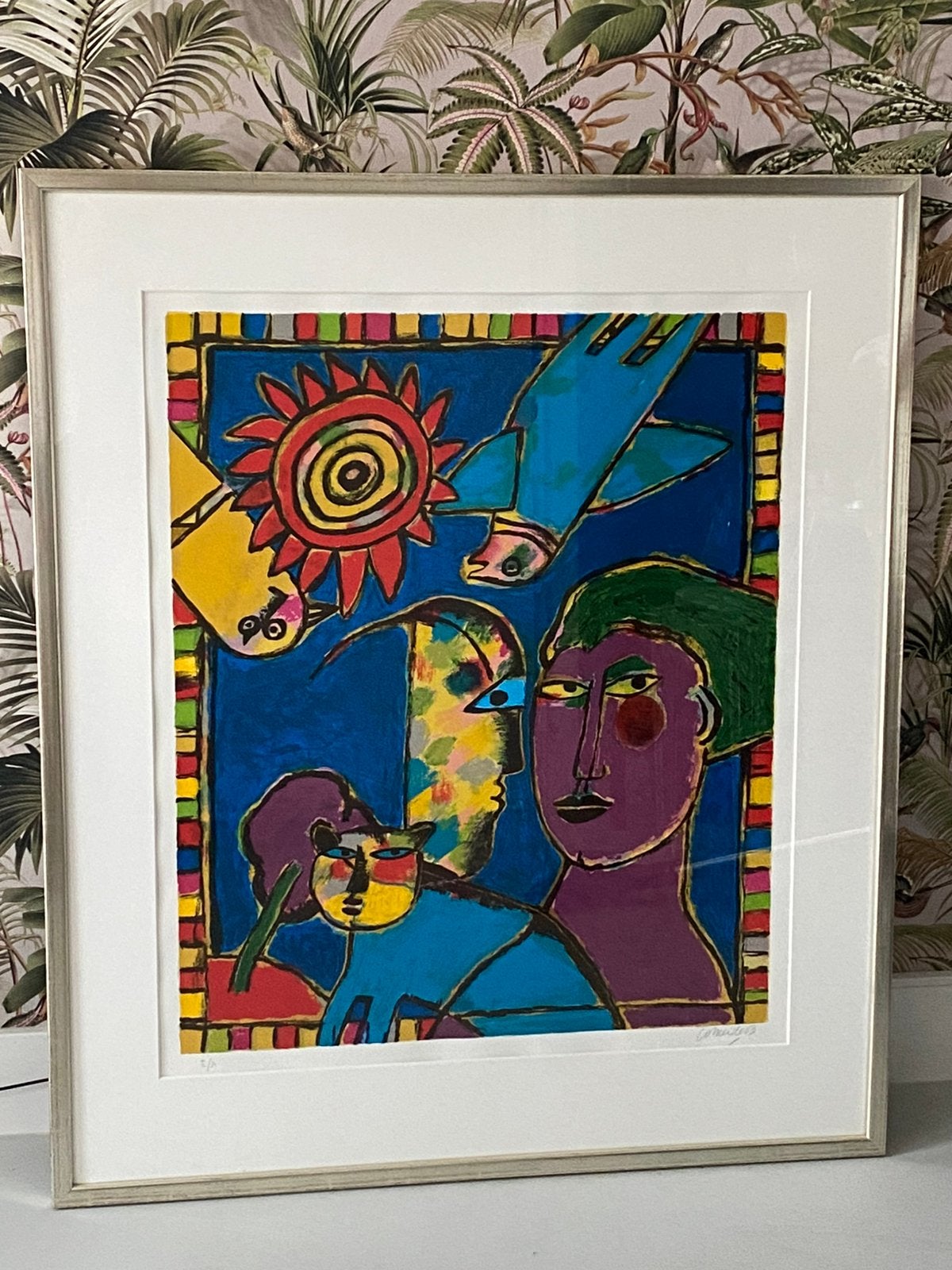 Corneille zeefdruk, Antiek en Kunst, Zeefdruk, Gesigneerd, Ophalen, Personages en Fantasiefiguren