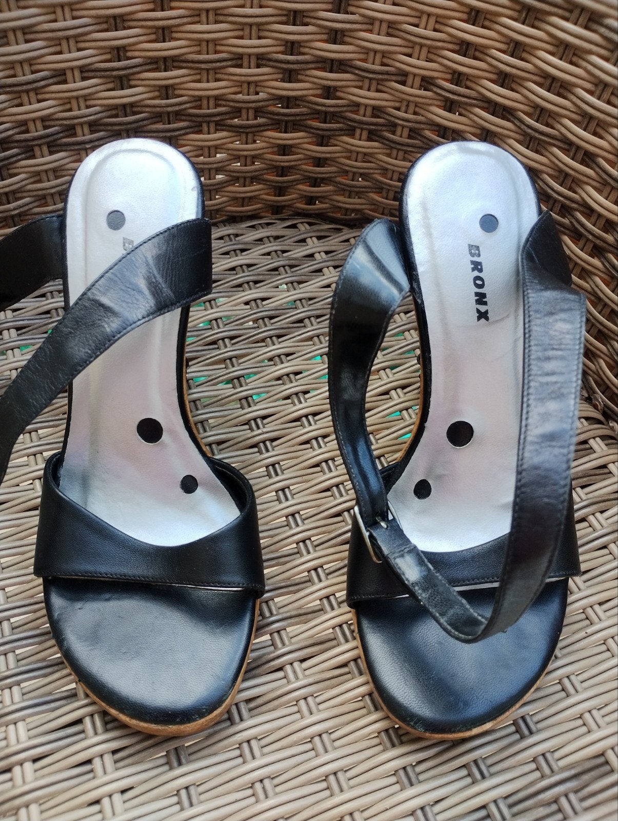 Bronx Zwarte Sandalen met Hak - Maat 36, Bronx, Zwart, Sandalen of Muiltjes, Ophalen of Verzenden