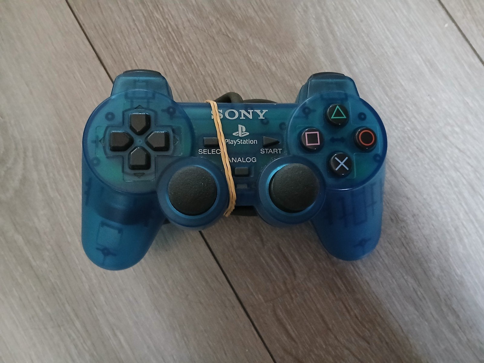 Transparant blauwe PlayStation 2 controller, Ophalen of Verzenden, Gebruikt