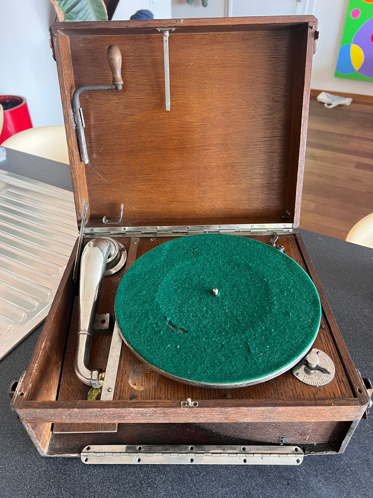 Dulcetto grammofoon WW1 koffer grammofoon, Antiek en Kunst, Ophalen of Verzenden