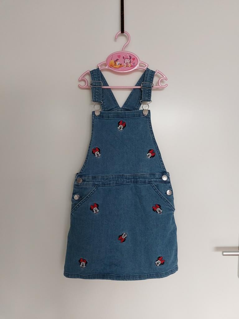 Disney jeansjurk Minnie Mouse maat 128 z.g.a.n., Disney, Meisje, Ophalen of Verzenden, Zo goed als nieuw
