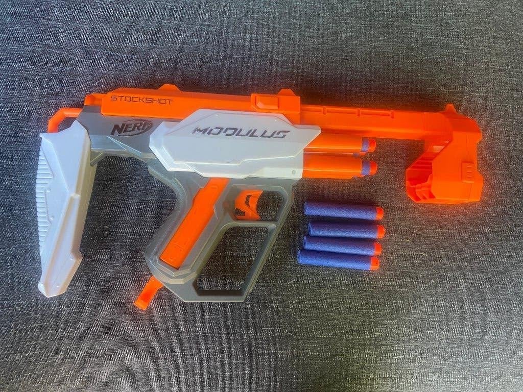 Nerf N-strike Modulus Barrel Strike Blaster moduleerbaar, Ophalen of Verzenden, Zo goed als nieuw