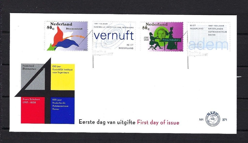 FDC NVPH E371 onbeschreven, Ophalen of Verzenden, Onbeschreven, Nederland
