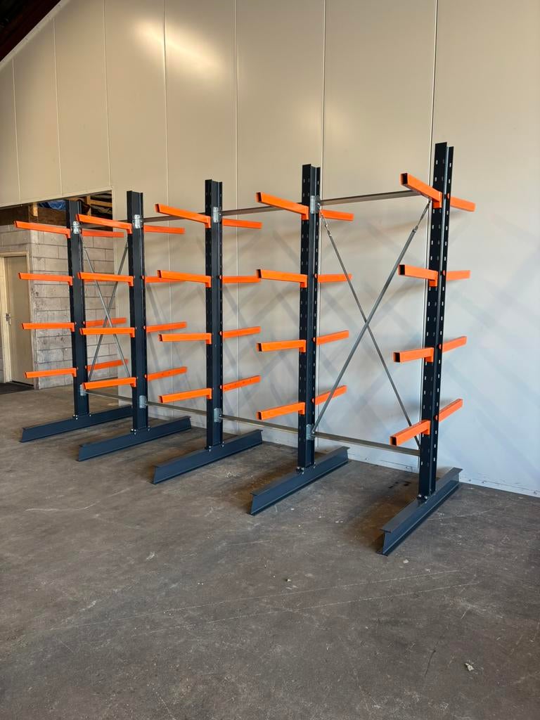 Dubbelzijdige draagarmstelling / materiaalstelling stelling, Ophalen, Gebruikt, ., .