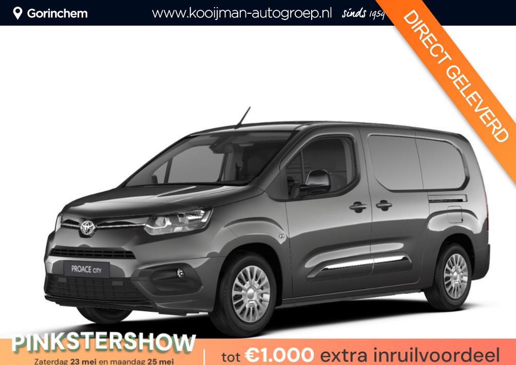 Toyota PROACE CITY 1.5 D-4D Prof Long | NIEUW & DIRECT LEVER, Auto's, Bestelauto's, Stof, Euro 6, 4 cilinders, Parkeersensor