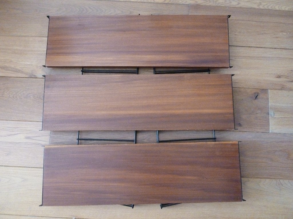 Vintage 50's Tomado Teak Hout Wandrek A.Dekker, Verzenden, Zo goed als nieuw