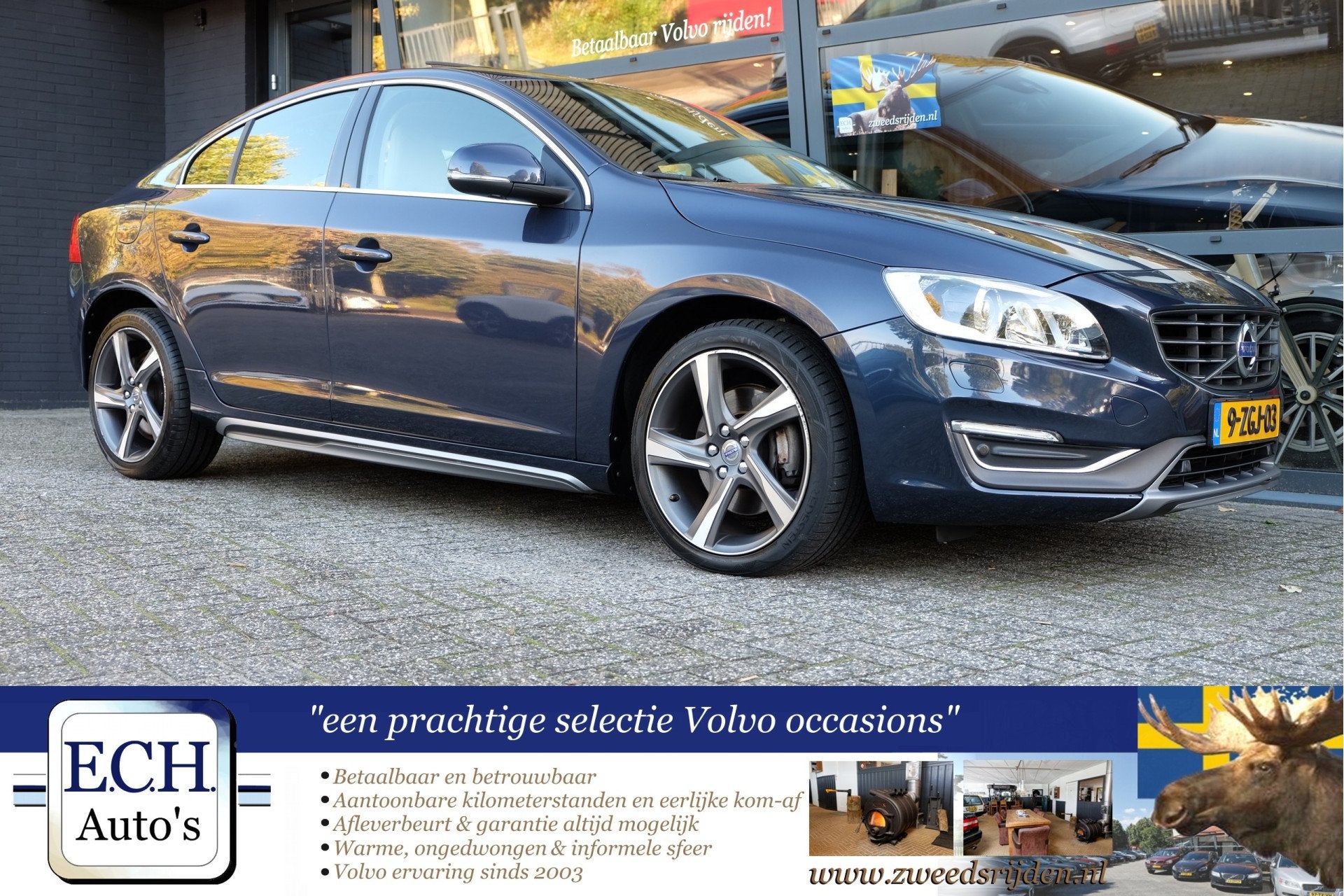 Volvo S60 2.4 D5 215 pk Aut. Summum, Schuifdak, Leer, Xenon,, Euro 5, Met garantie (alle), Blauw, S60