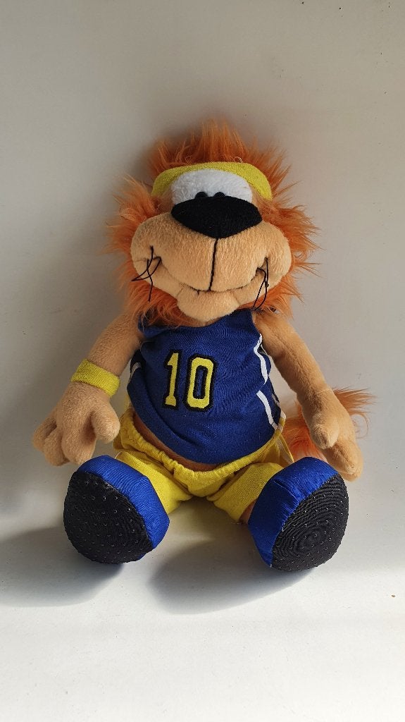 Loeki de Leeuw knuffel, tennis outfit blauw, 34 cm. S35, Tweedehands verkoop, Tweedehands verkoop, Gebruikt, Overige typen