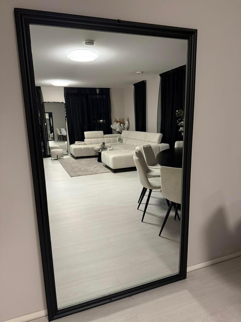 Spiegel zwart 195 x 105 cm, Ophalen, Zo goed als nieuw, 100 tot 125 cm, 150 tot 200 cm