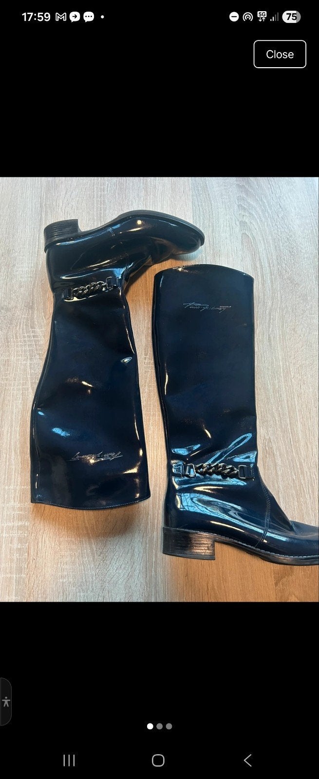 Perrti Palmroth latex laarzen maat 39 navy blue, Kleding | Dames, Hoge laarzen, Blauw, Perrti Palmroth, Ophalen of Verzenden
