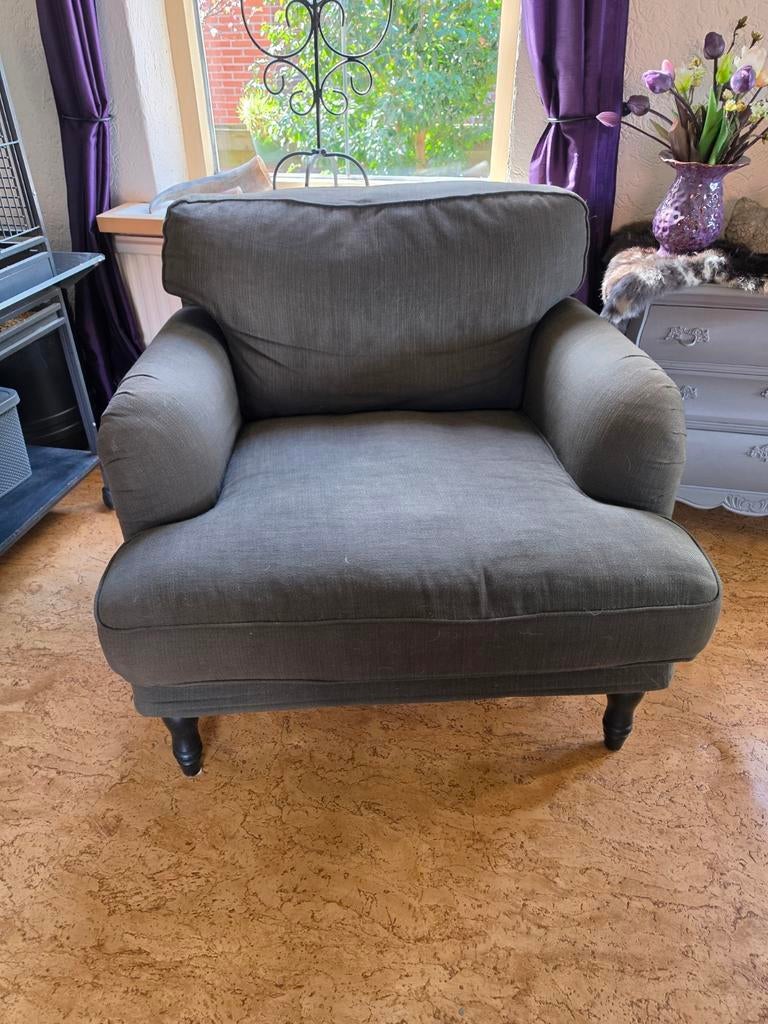 Landelijke loveseat donker groen, Ophalen of Verzenden, 75 tot 100 cm, Tweepersoons, Minder dan 150 cm