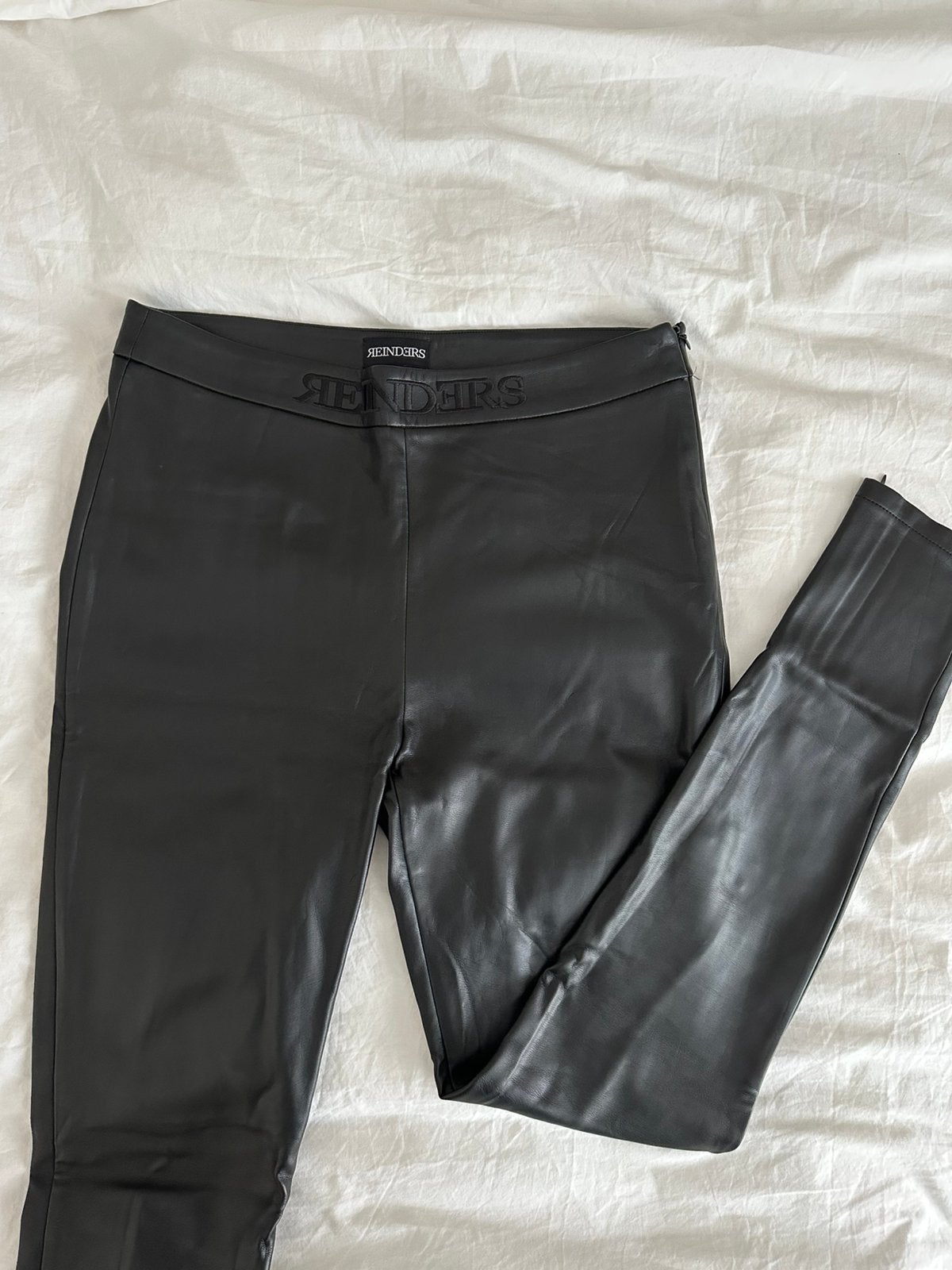 Leren Reinders legging mt M, Kleding | Dames, Ophalen of Verzenden, Zo goed als nieuw, Zwart, Lang