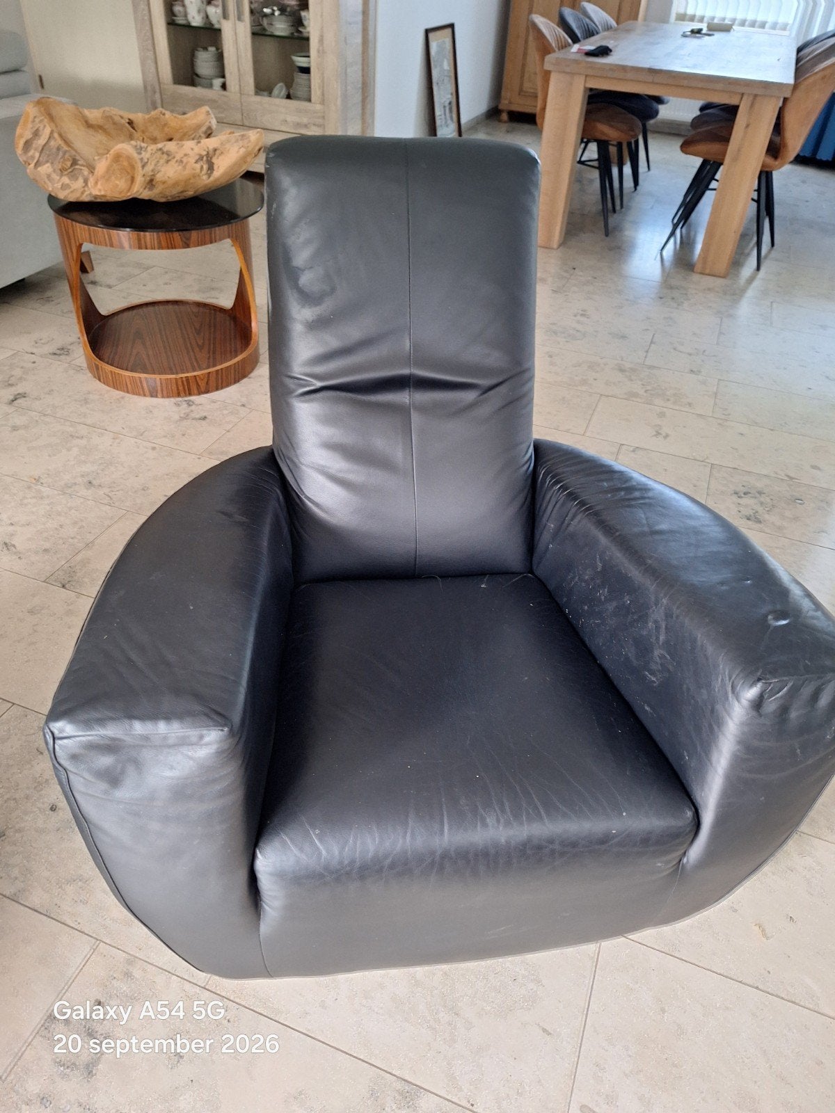 Design fauteuil 'Longa' van Gerard van den Berg (Label), Huis en Inrichting, Ophalen, Gebruikt, 75 tot 100 cm, Modern, Design, Tijdloos