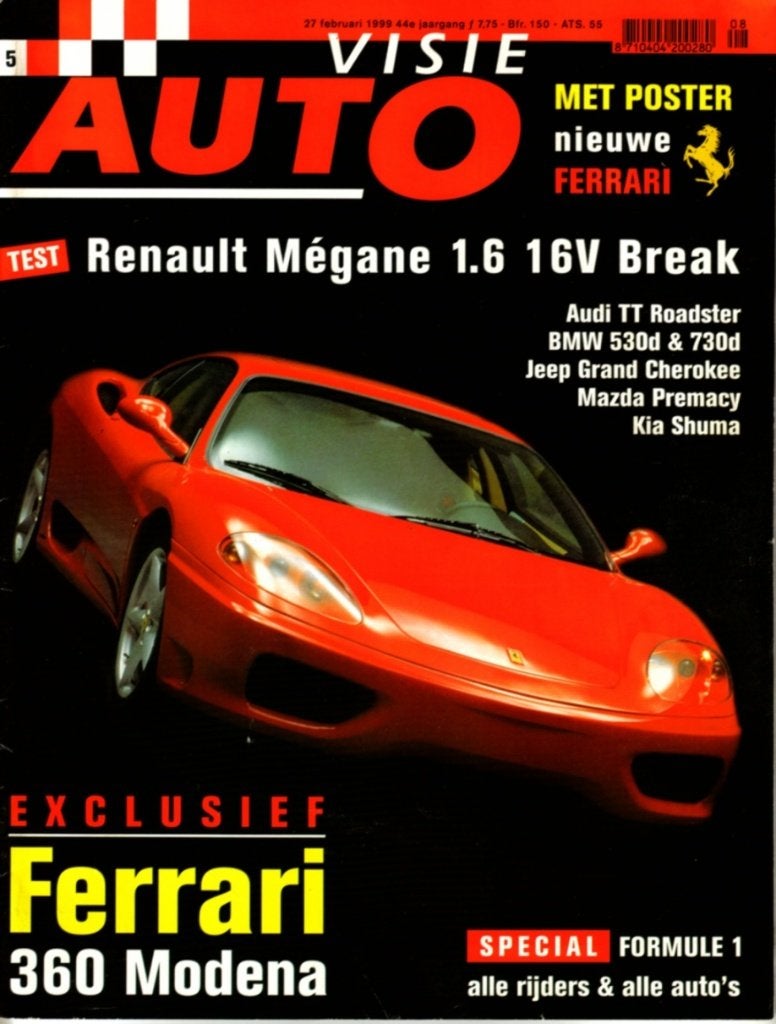 Autovisie test Renault Megane Break 1.6-16V Februari 1999, Ophalen of Verzenden, Gelezen, Renault