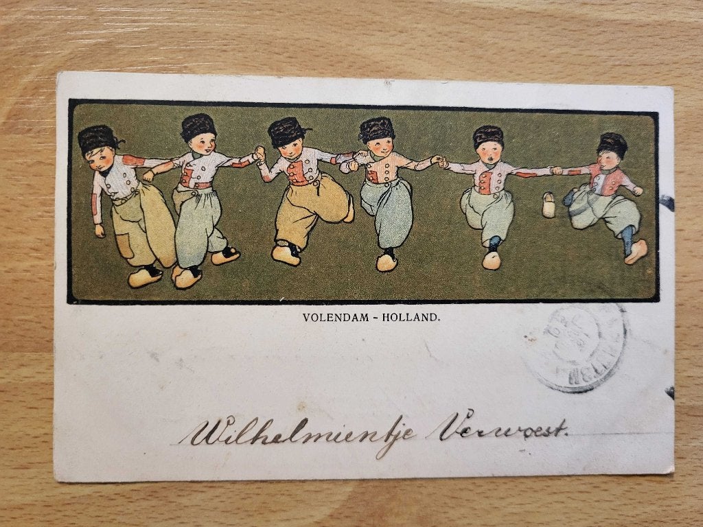 VOLENDAM klederdracht Kinderen 1900, Ophalen of Verzenden, Voor 1920, Noord-Holland