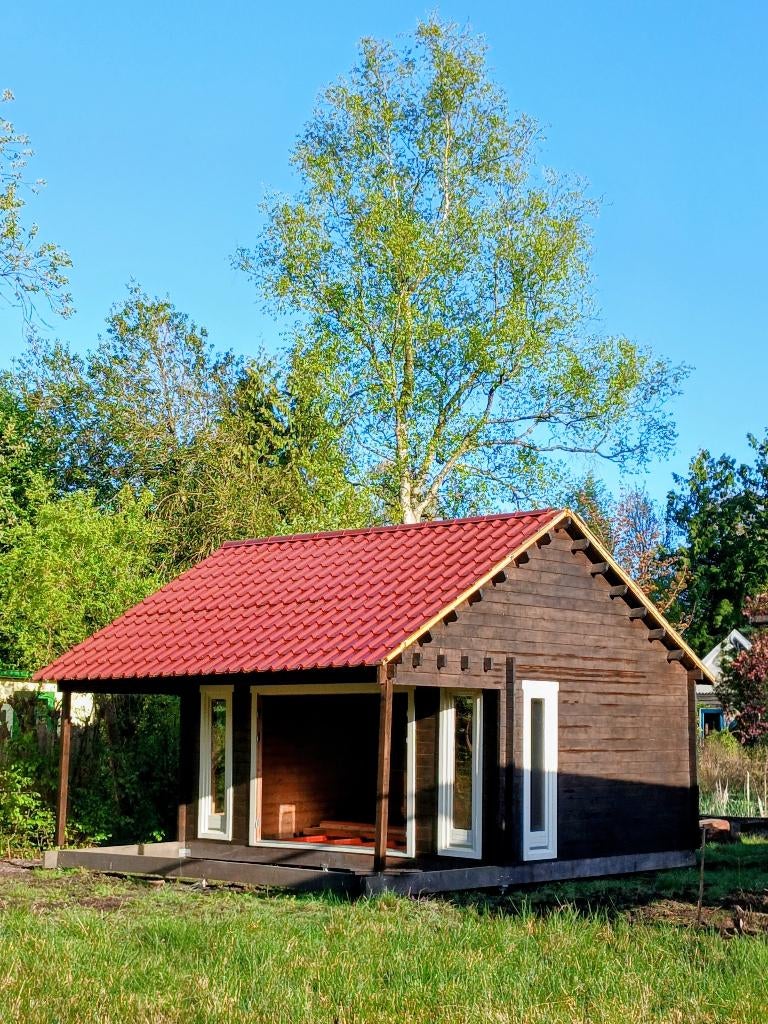 Tuin/huisje atv Piccardthof Groningen, Tuin en Terras, Tuinhuizen, Ophalen, 3 ramen of meer, Blokhut, Zo goed als nieuw