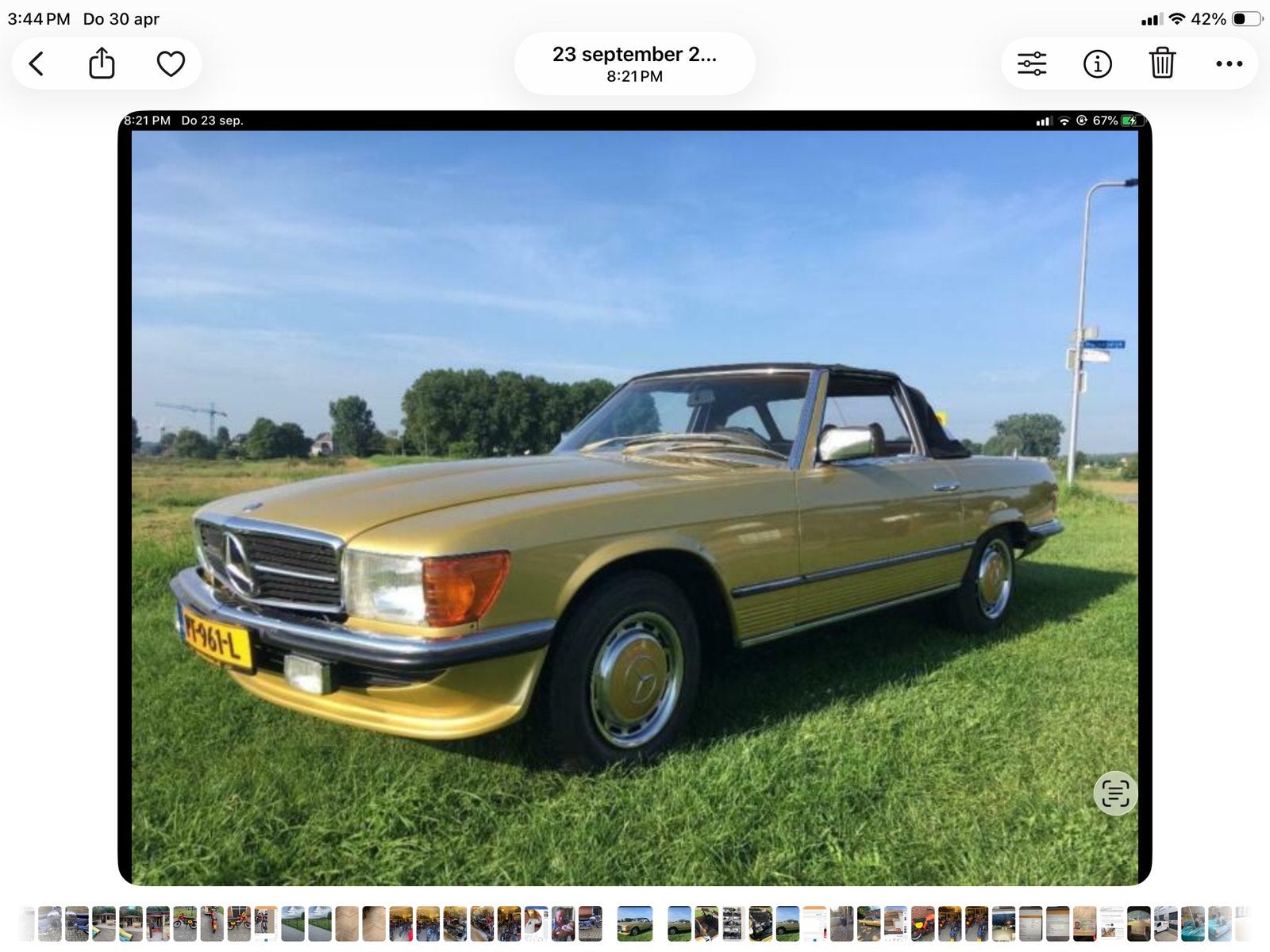 Te koop in showroom staat mercedes benz 450 SL, Particulier, Te koop