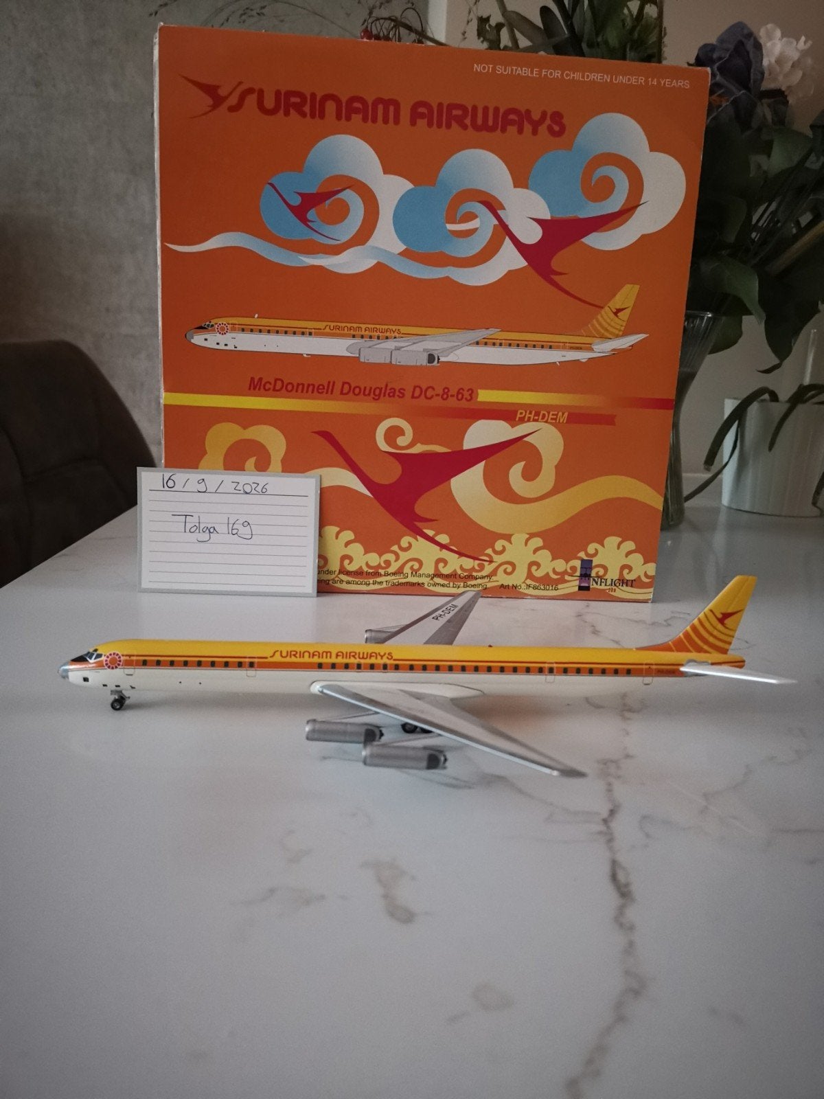 Surinam Airways DC-8-63 Inflight200 1:200 IF863016 PH-DEM, Overige merken, 1:200 of kleiner, Nieuw, Ophalen of Verzenden