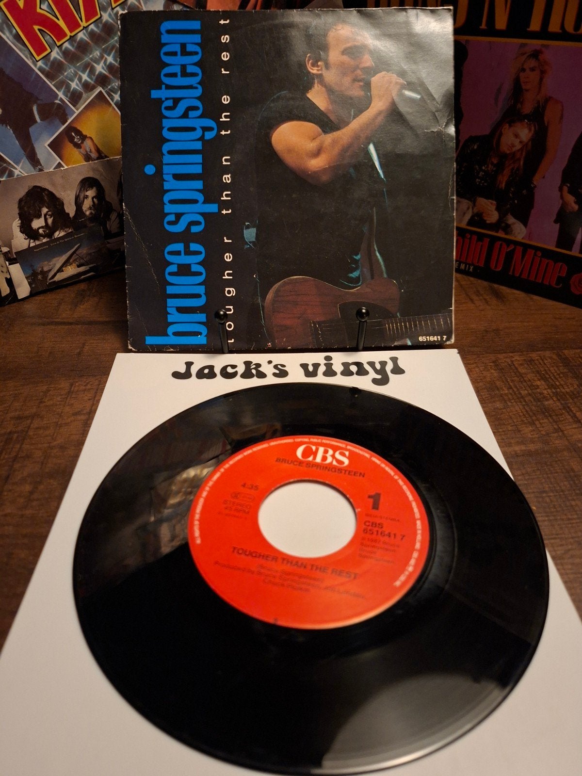 Bruce Springsteen - Tougher Than The Rest 1988, Cd's en Dvd's, Gebruikt, 7 inch, Ophalen of Verzenden, Beschermende buitenhoes