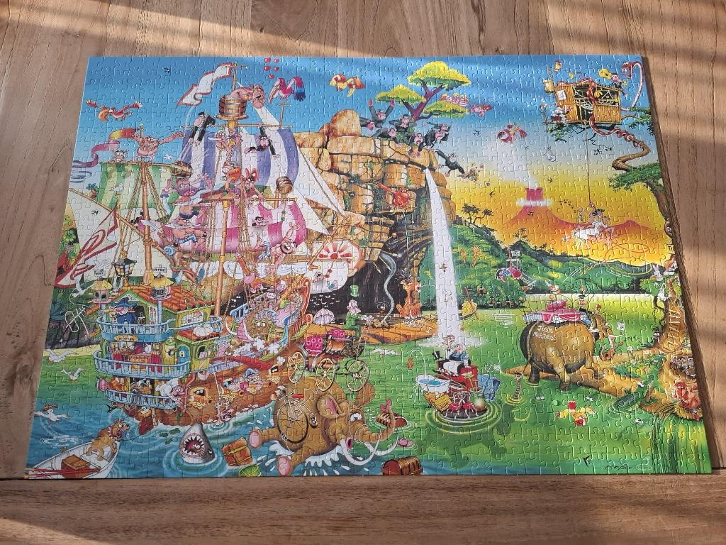 Puzzel Just Married 1000 stukjes King Funny Comic 05224, Ophalen of Verzenden, 500 t/m 1500 stukjes, Zo goed als nieuw, Legpuzzel