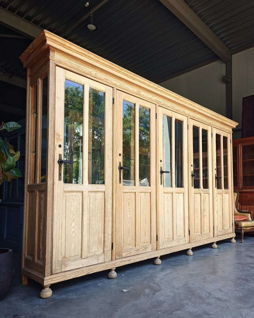 Wauw! Geweldige antieke wandkast 379cm | Oud grenen  #4919, Ophalen of Verzenden