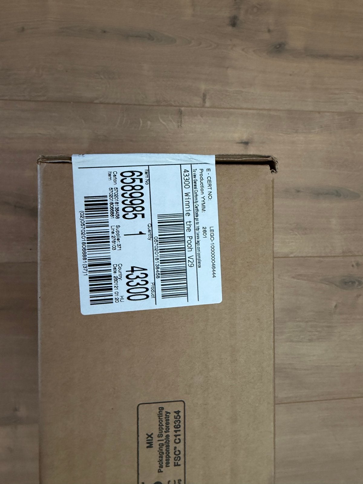 Lego Winnie de Poeh 43300 - Nieuw in doos, Lego, Nieuw, Ophalen of Verzenden, Disney