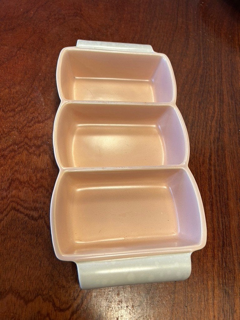 vintage Poole Pottery drievaks schaaltje roze, Antiek en Kunst, Ophalen of Verzenden