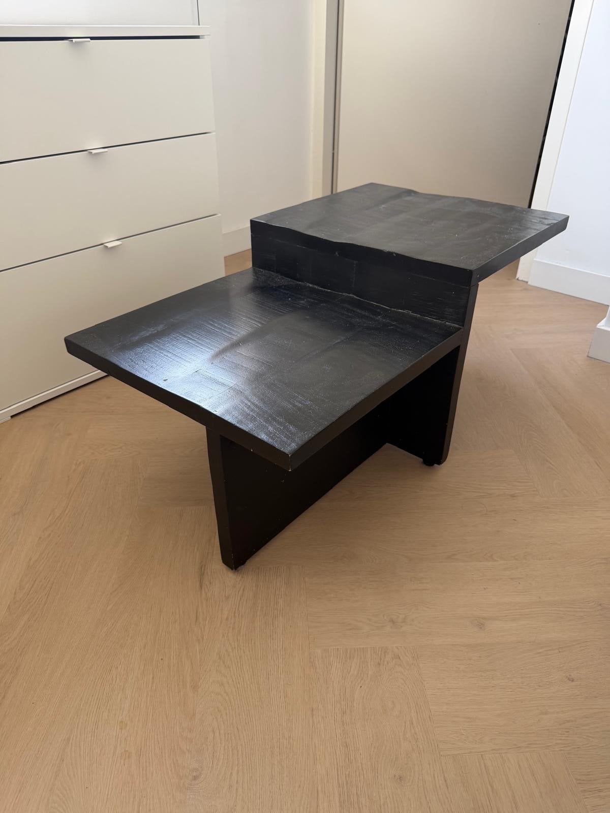 Label51 Salontafel Zwart Hout, Ophalen, Gebruikt, 100 tot 150 cm, 50 tot 100 cm