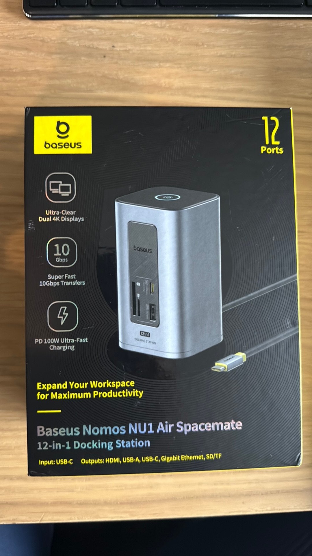 Baseus Nomos NU1 Air 12-in-1 USB-C Docking Station, Ophalen of Verzenden, Nieuw
