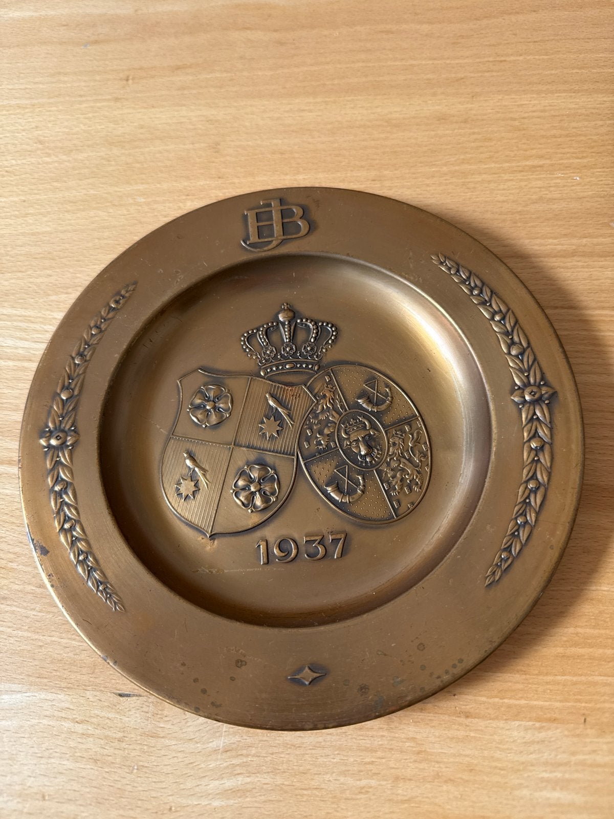 Antieke herdenkingsplaat 1937, Verzamelen, Ophalen of Verzenden, Gebruikt