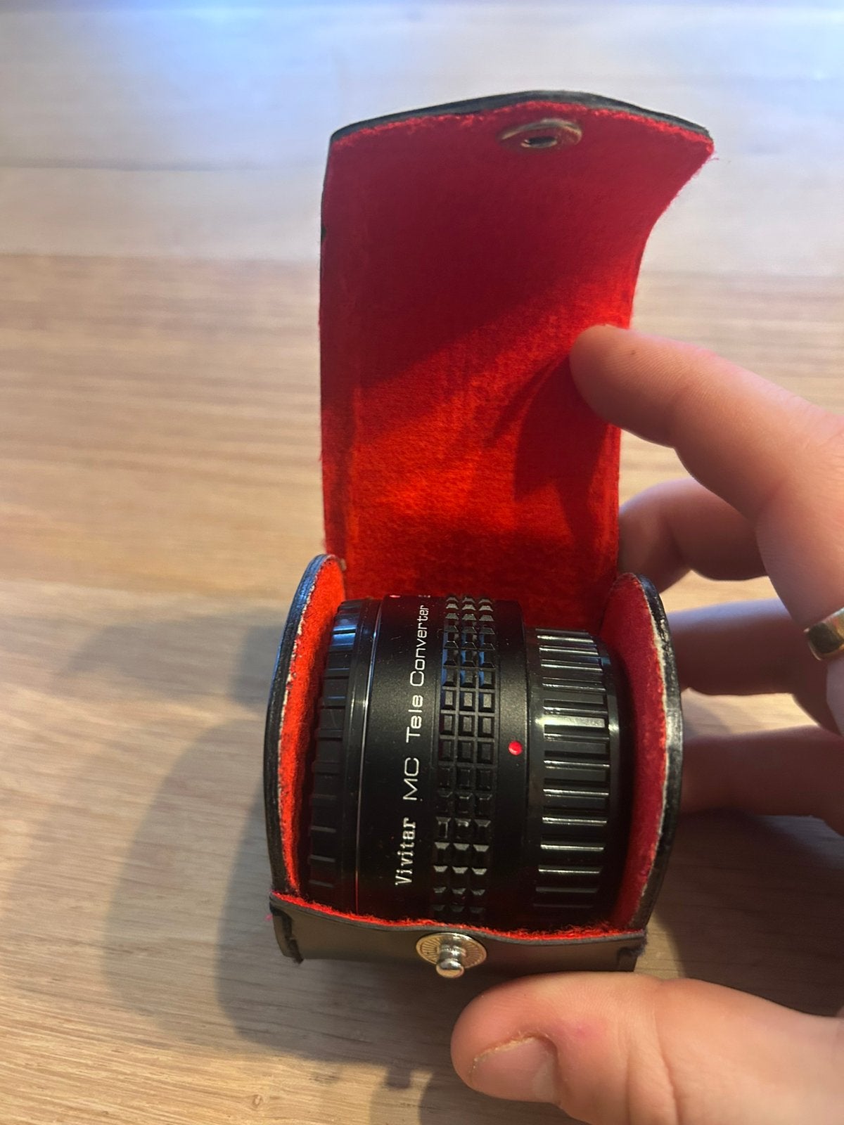 Vivitar MC Tele Converter 2x voor Minolta MD met org etui, Zonnekap, Minolta, Telelens, Ophalen of Verzenden