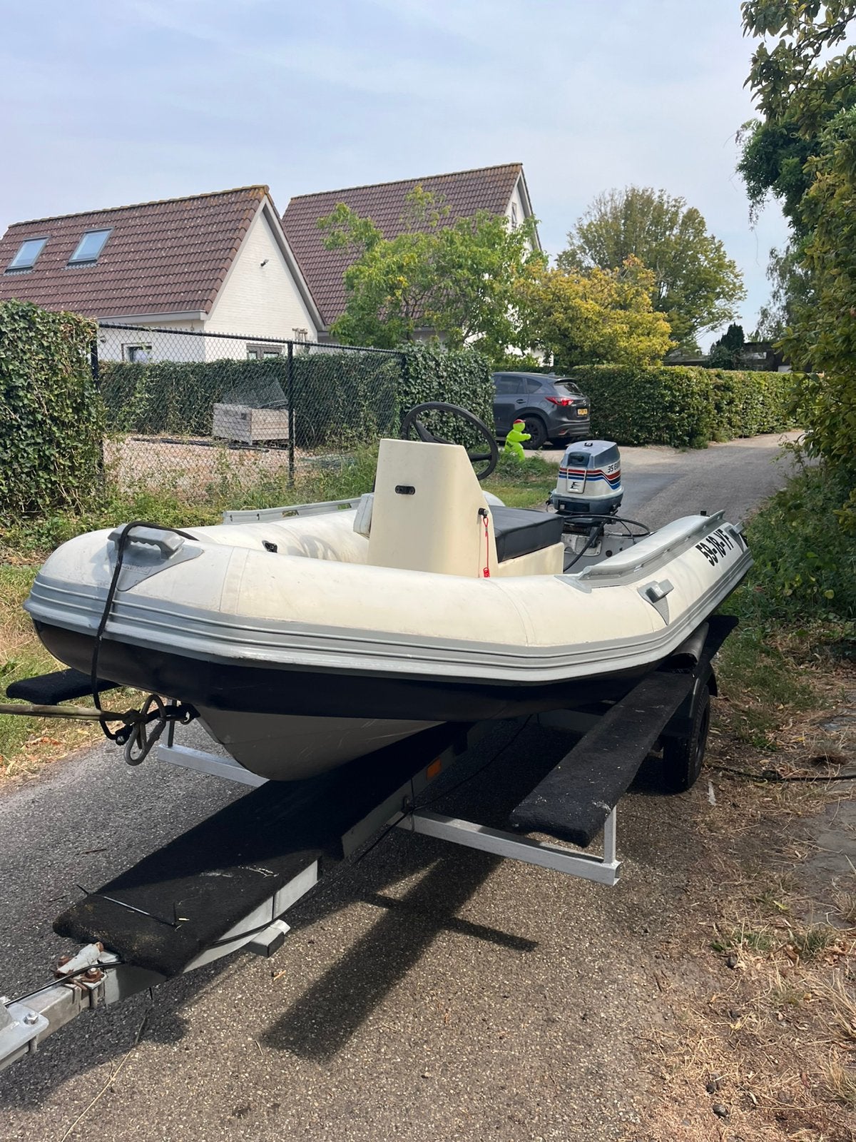 Nette narwal rib met 35pk 2takt evinrude inclusief trailer, Watersport en Boten, Ophalen, Gebruikt, Rubber, Zodiac