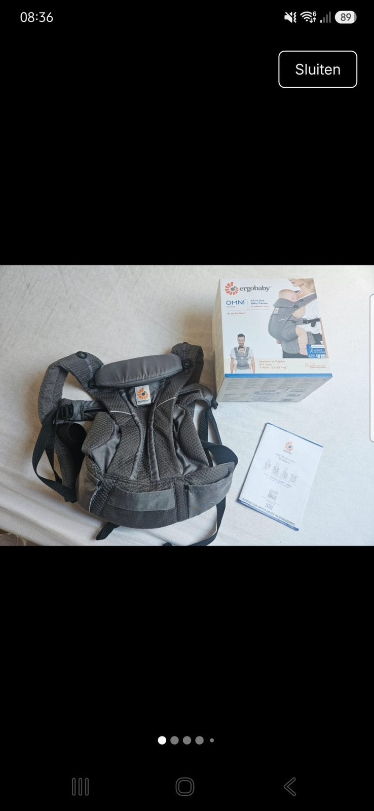 Ergobaby draagzak Omni Breeze zgan, Kinderen en Baby's, Overige merken, Ophalen of Verzenden, Zo goed als nieuw, Buik, Rug of Zij