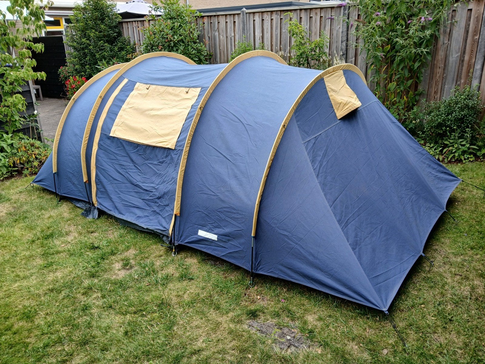 Ruime tunneltent voor 3 personen - katoen, Caravans en Kamperen, Tenten, Ophalen of Verzenden, Gebruikt