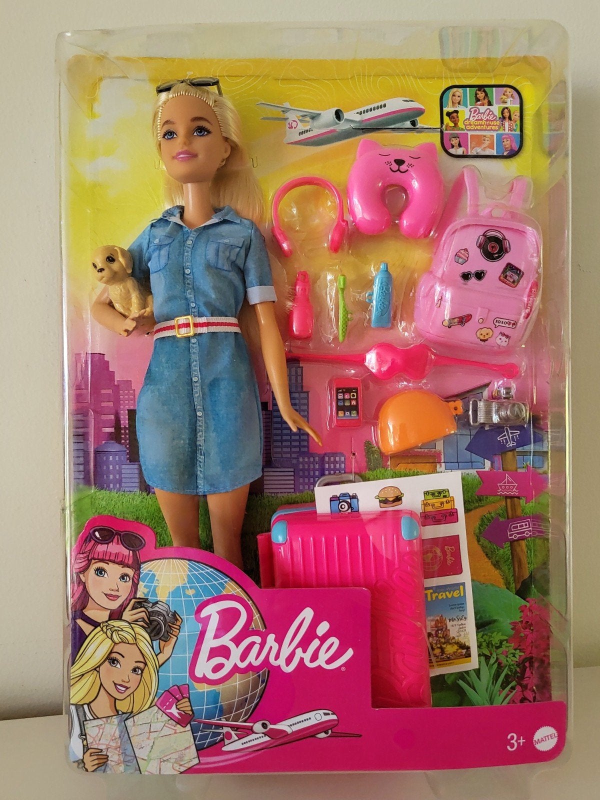Barbie op vakantie-set. Met pop, koffer, accesoires, nieuw, Ophalen of Verzenden, Nieuw, Barbie