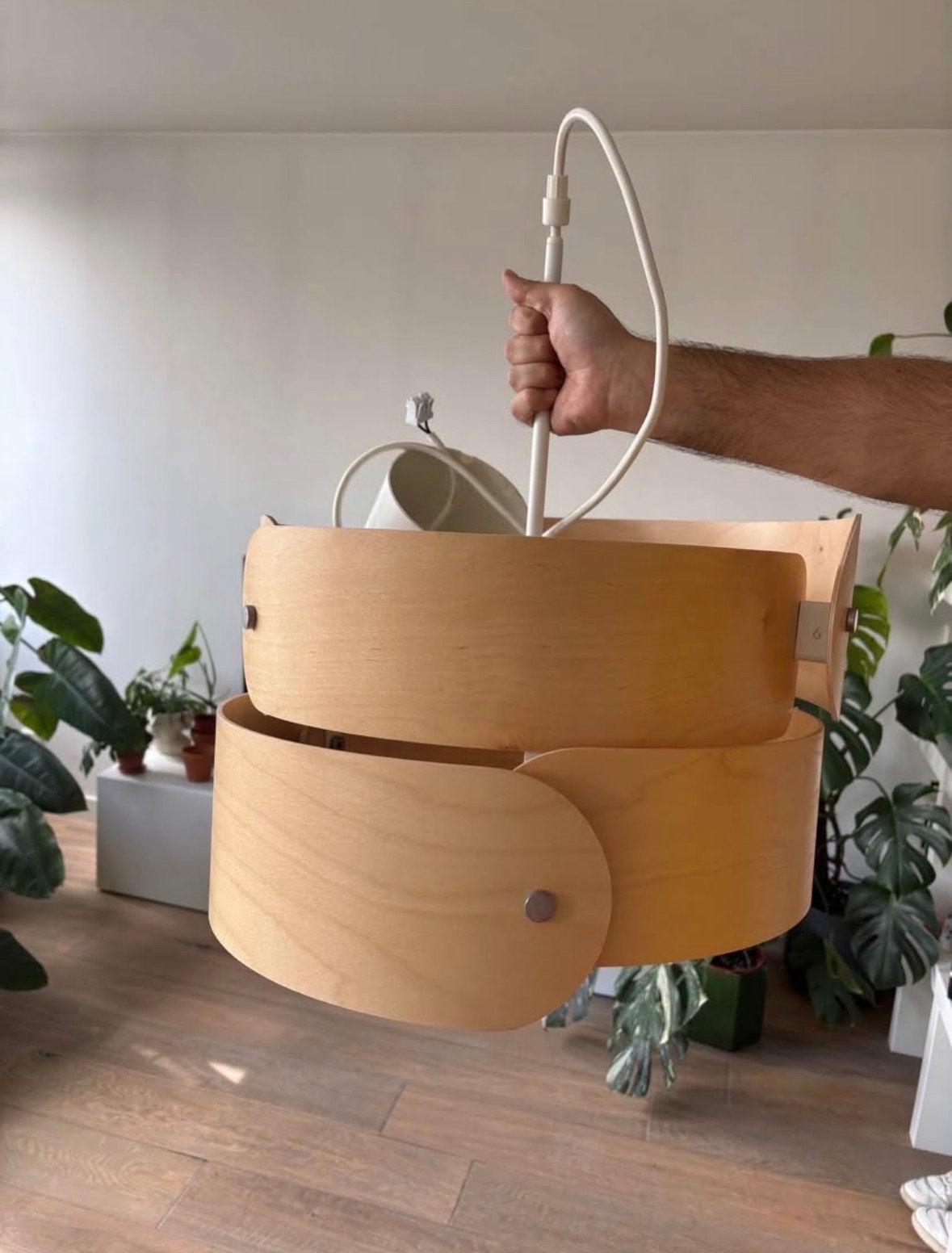 Ikea Södåkra lamp - hanglamp - Scandinavisch design, Ophalen, Zo goed als nieuw, Hout, E27 (groot)