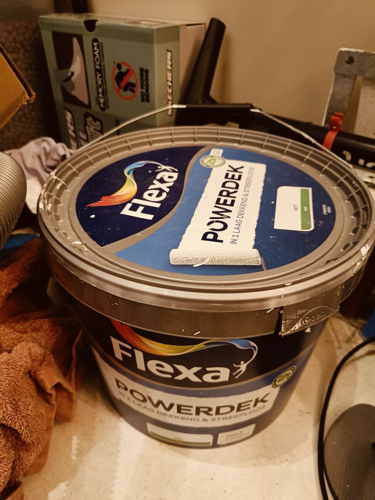 Flexa Powerdek Verf - Wit Mat, Ophalen of Verzenden, Zo goed als nieuw, Overige typen