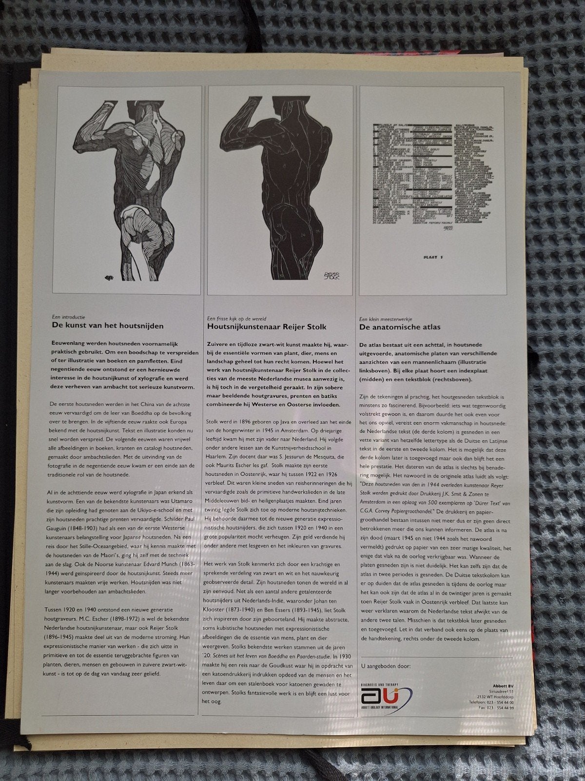 Reijer Stolk - Anatomische Atlas (Houtsnede), Verzenden
