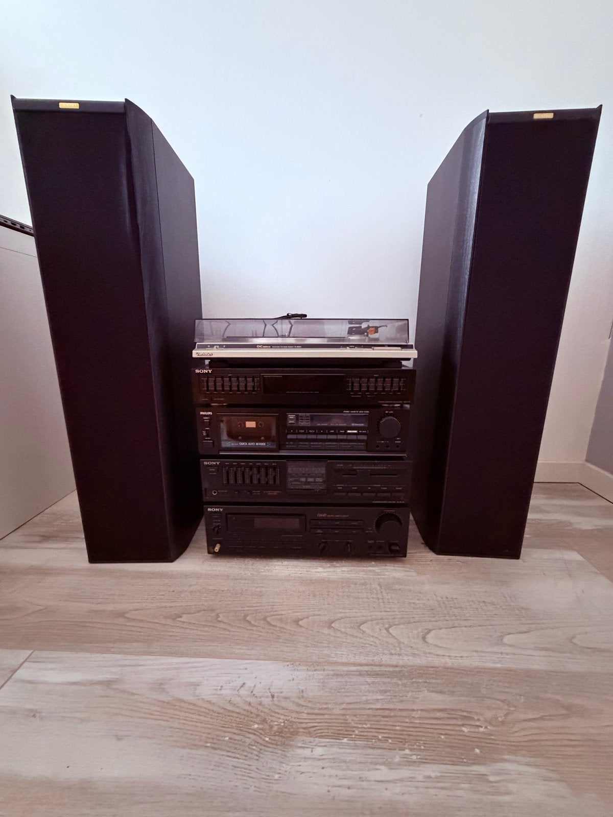 Sony Stereo Set met Technics Platenspeler & Jamo Speakers, Gebruikt, Cassettedeck, Sony, Losse componenten
