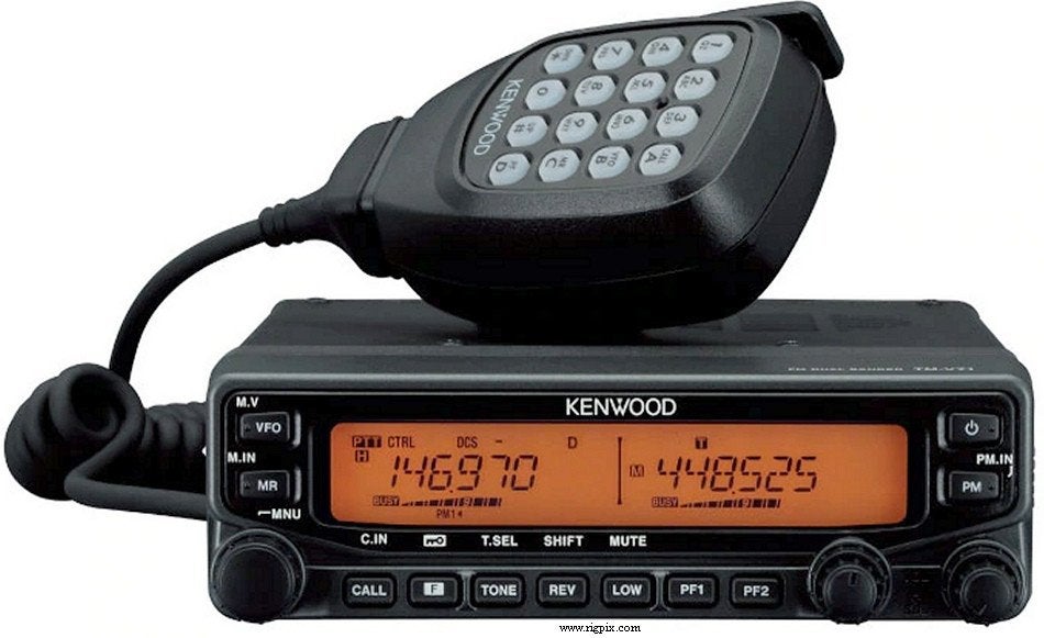 Kenwood TM-V71 Dual Band Transceiver met Microfoon, Telecommunicatie, Ophalen, Zo goed als nieuw, Zender en Ontvanger