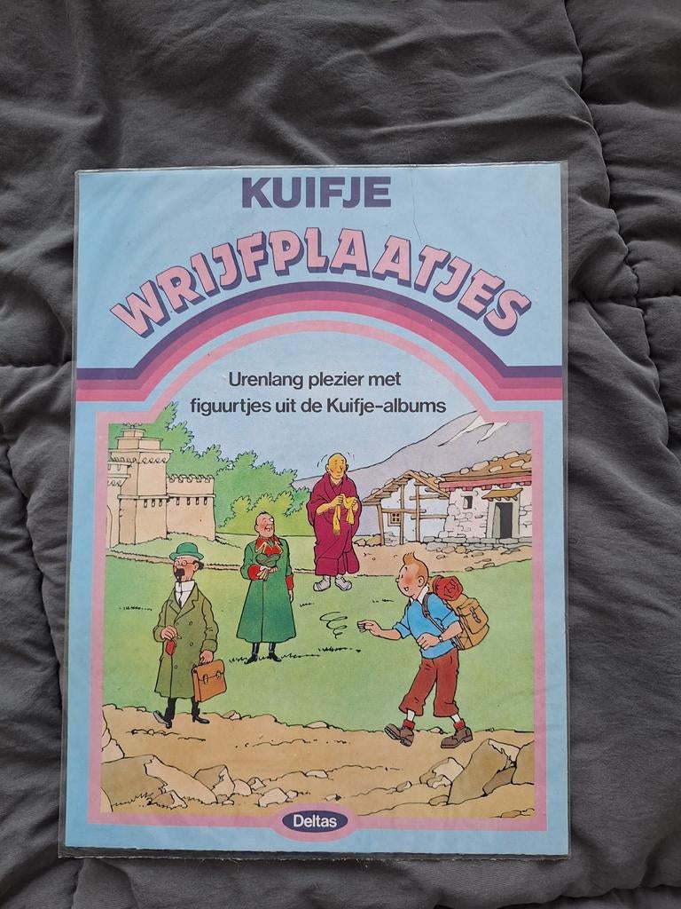 oude wrijfplaatjes van kuifje, Ophalen of Verzenden, Kuifje, Zo goed als nieuw, Plaatje, Poster of Sticker