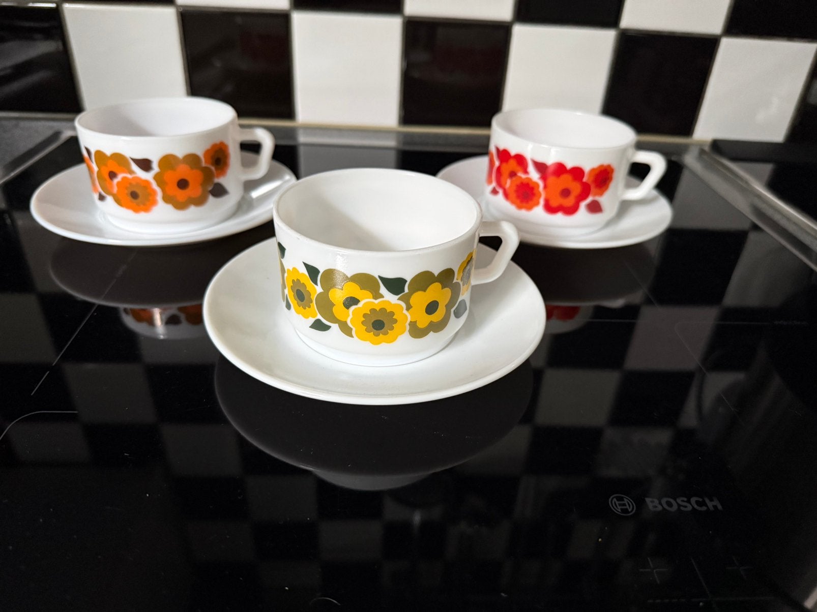 3 Arcopal Lotus soepkommen vintage retro seventies, Ophalen of Verzenden