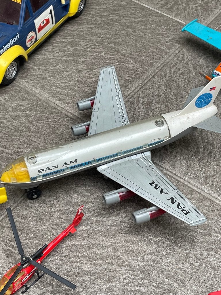 Vintage Pan Am Boeing 747 N751PA speelgoedvliegtuig jaren 70, Ophalen, Gebruikt, Schaalmodel