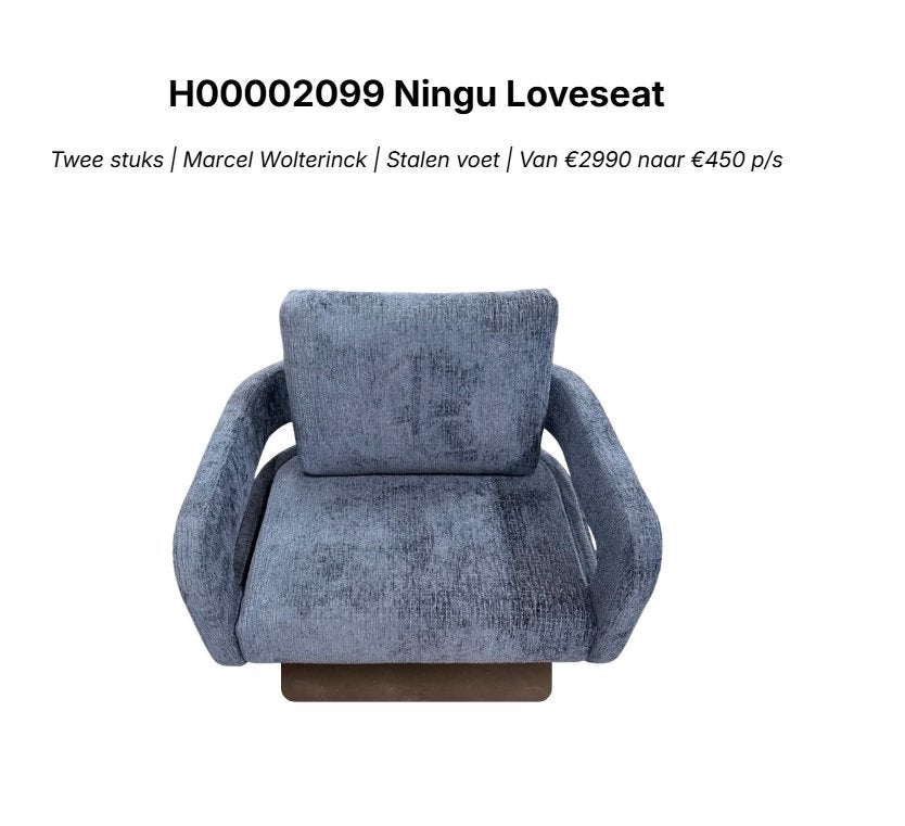 Ningu Loveseat, Huis en Inrichting, Ophalen, Nieuw, 75 tot 100 cm, 100 tot 125 cm