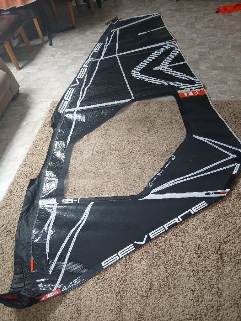 Set Severne S1 4.8 4.4 zgan, Watersport en Boten, Ophalen of Verzenden, Zo goed als nieuw, Zeil