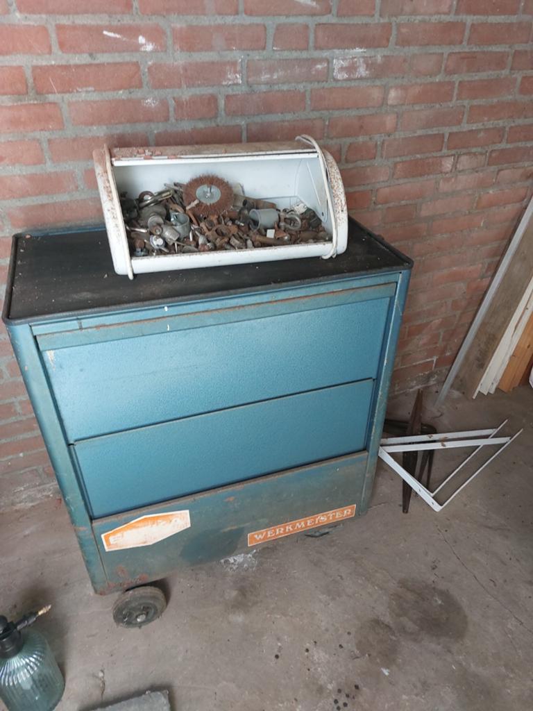 Oude Garage Gereedschaps kar, Ophalen of Verzenden