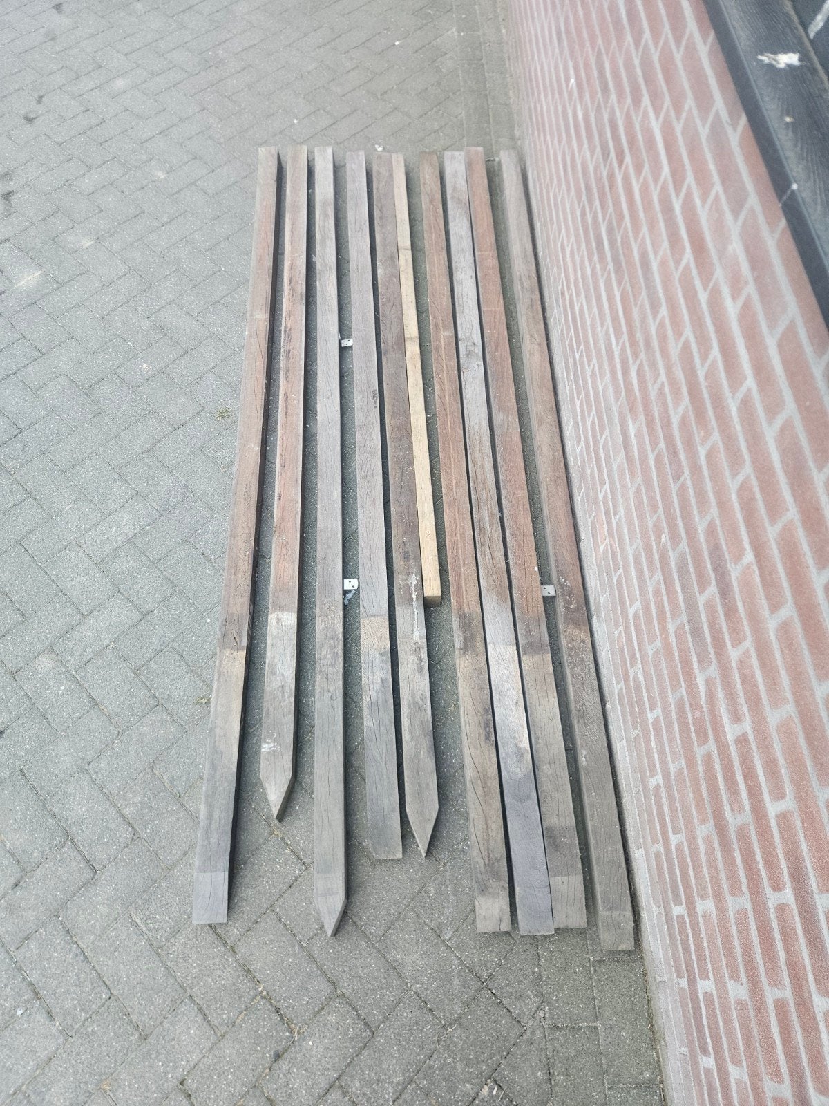 9 HARDHOUTEN SCHUTTING PAKEN AZOBE, 1 tot 2 meter, Minder dan 3 meter, Ophalen of Verzenden, ...