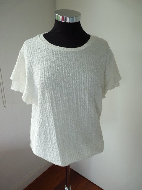 Chique en mooi witte top van Cotton Club, mt XL, Kleding | Dames, Wit, Maat 46/48 (XL) of groter, Ophalen of Verzenden, Zo goed als nieuw